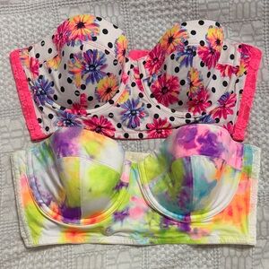 PINK Victoria's Secret Floral and Tie-Dye Bras